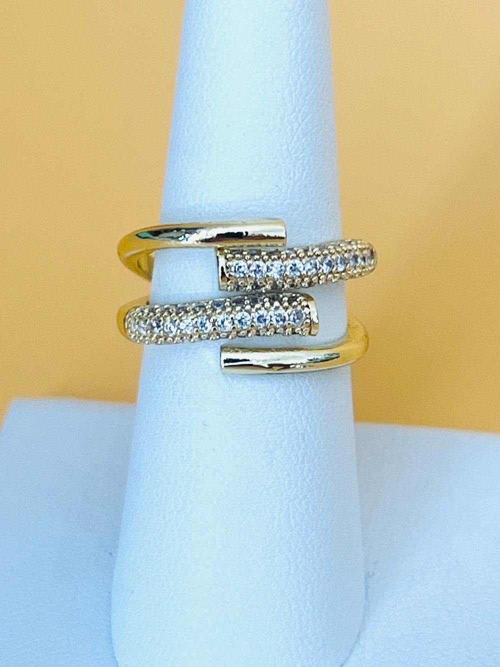 Gold plated paved Ring